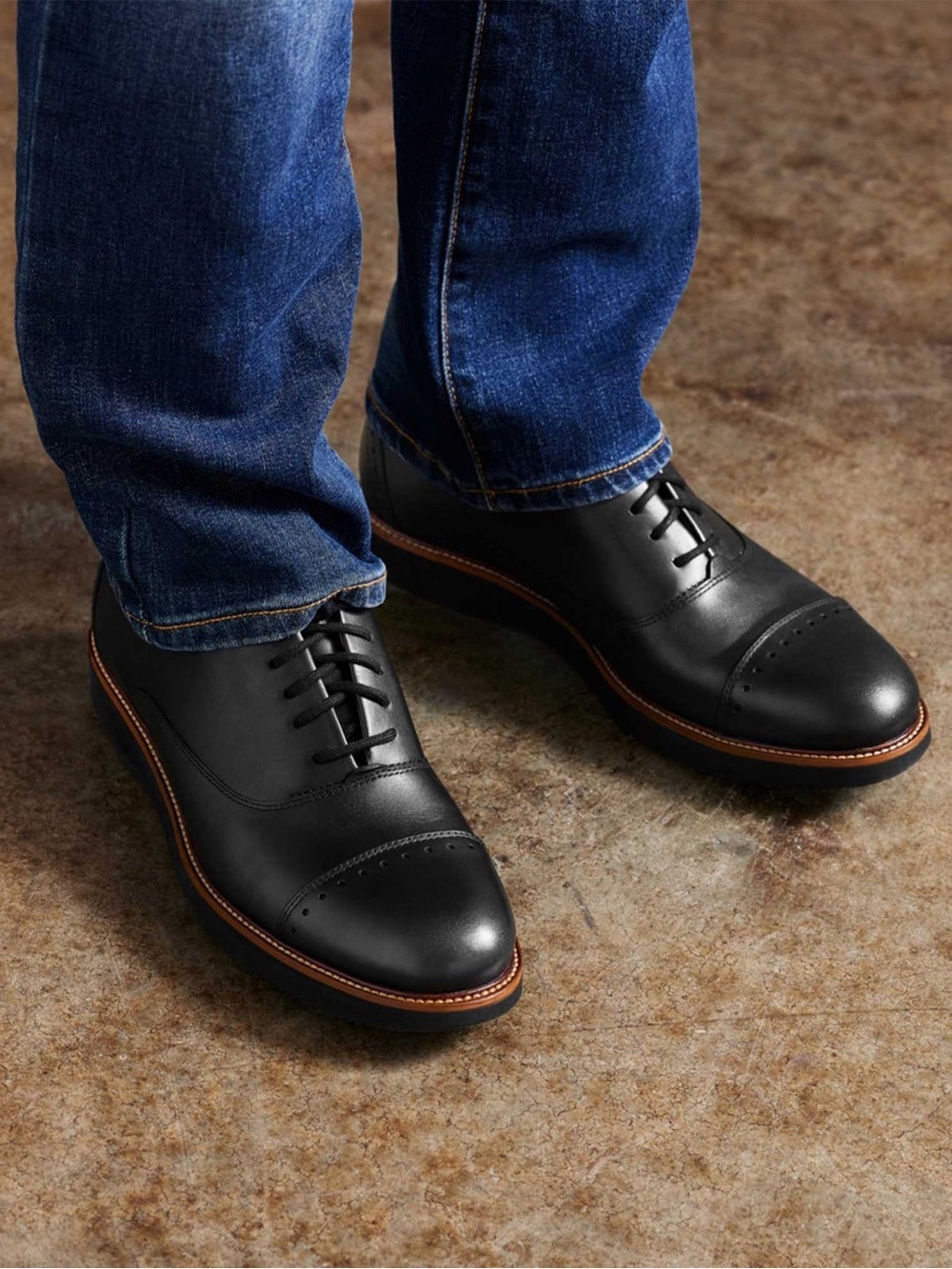 Samuel Hubbard Market Cap Black Leather Oxford Dress Shoes Men’s 12